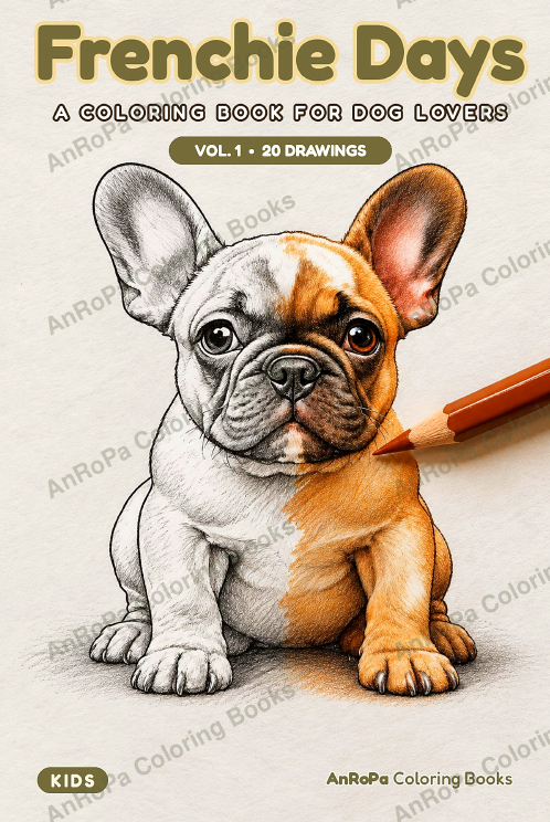 Frenchie Days Vol. 1, portada con un bulldog francés